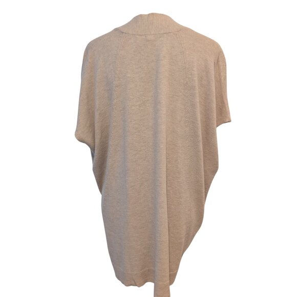 Moth Anthropologie Womens Sz S Cream Pink Los Pocitas Knit Poncho Sweater Flaw - Picture 3 of 12